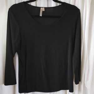 Susan Lawrence black long sleeve shirt A11D